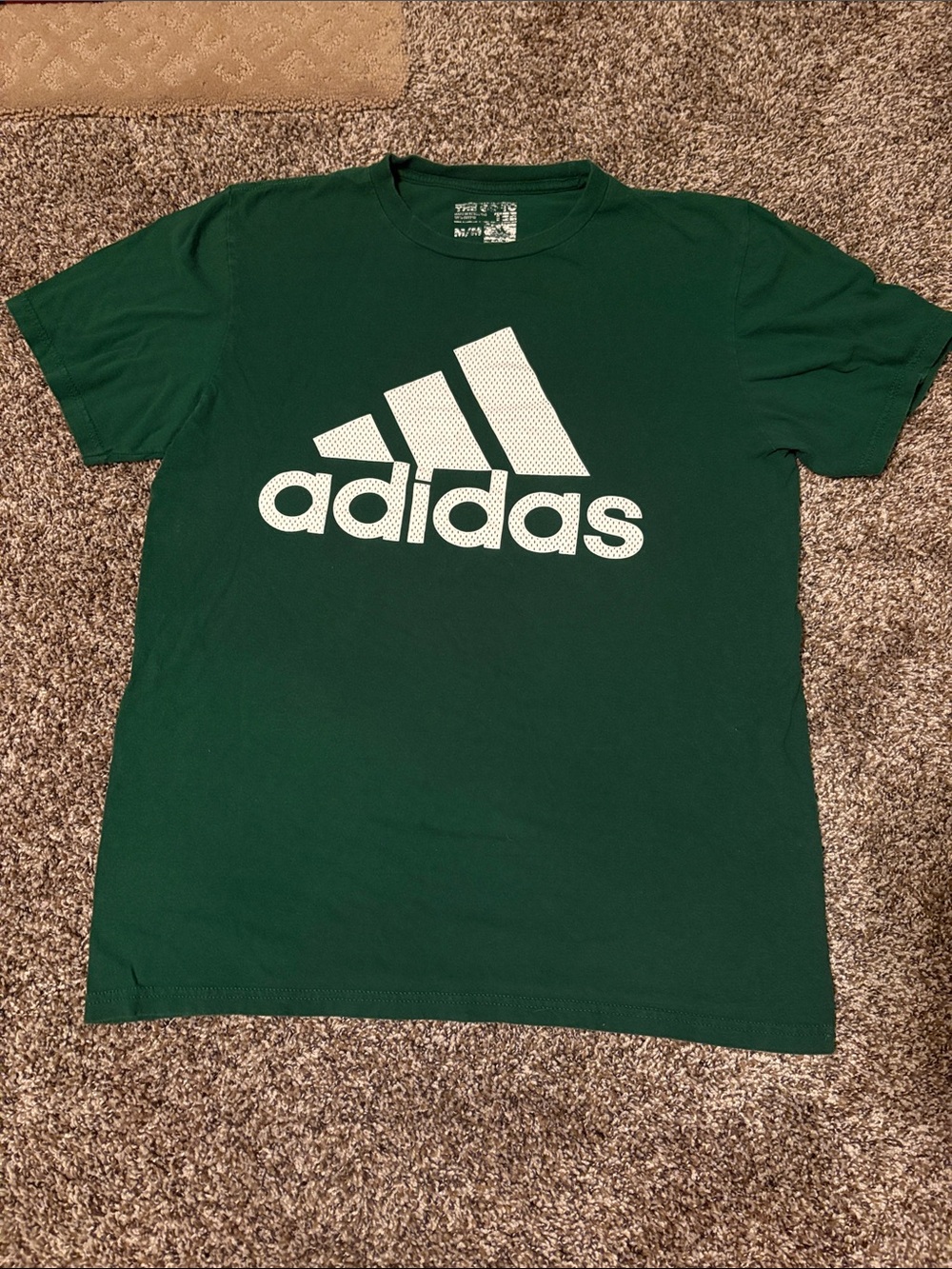 adidas Women’s Dark Green Tee with White Logo